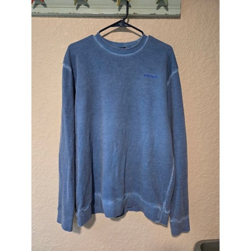 Oakley Mineral Wash Blue Crewneck Sweater